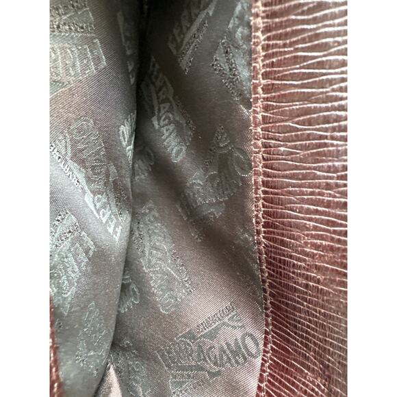 Salvatore Ferragamo Women's Long Wallet Bifold Leather Brown - Picture 6 of 11